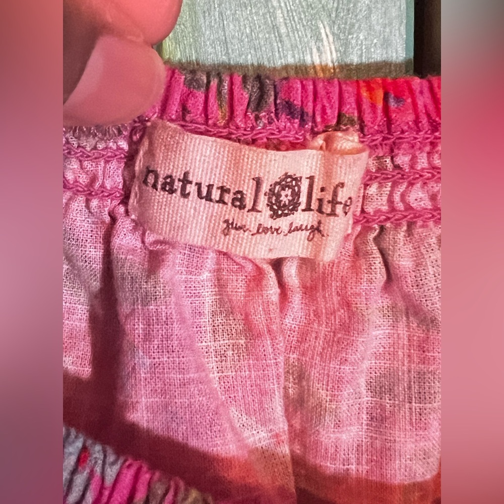 NATURAL LIFE Pink Floral Peasant Blouse - Picture 3 of 6
